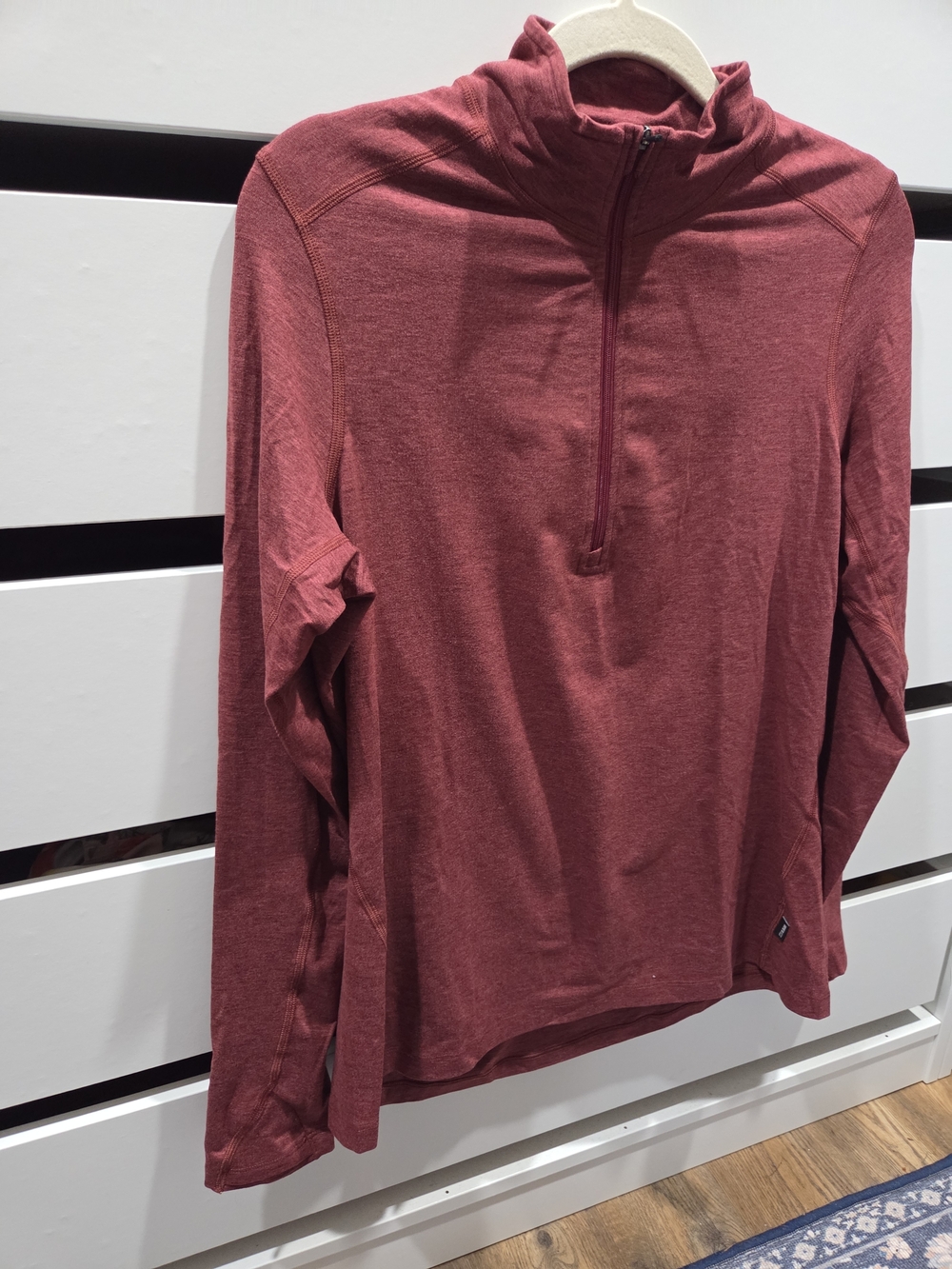 REI Co-Op Quarter-Zip Long Sleeve Top - Burgundy